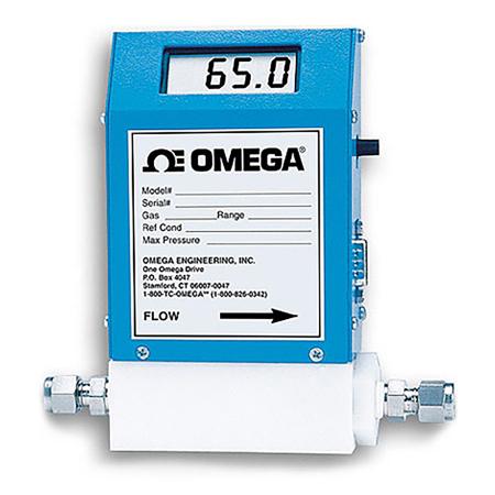 OMEGA奧米佳 FMA-A2000系列氣體質(zhì)量流量計(jì)和控制器 可選配一體式顯示屏，用于測量潔凈氣體