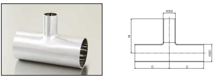 TKF TK-FUJINKIN TKSCT 富士金 變徑三通 (Tube Size)參數