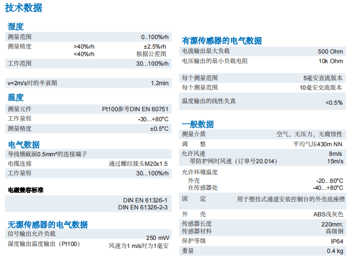蓋加美Galltec+mela TFG80濕度溫度傳感器批發