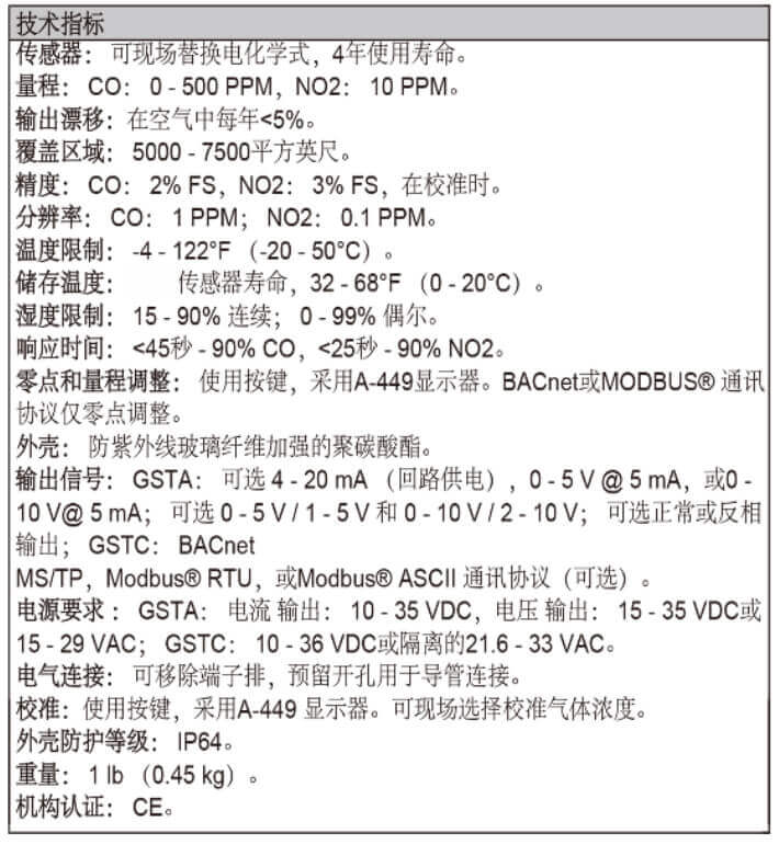 Dwyer德威爾GSTA、GSTC一氧化碳/二氧化氮濃度變送器批發