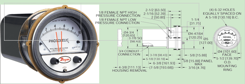 DWYER A3000系列  差壓開關/表參數